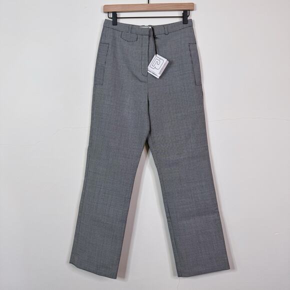 Paco Rabanne Checked Wool-Blend Tailored Pants Gray Black FR 36 NWT Retro - Picture 1 of 9